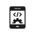 Mobile vector glyph flat icon Royalty Free Stock Photo