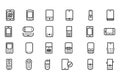 Mobile Vector Line Icons 2 Royalty Free Stock Photo