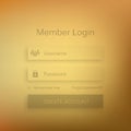 Mobile vector user ui kit form interface. For web page, site bar, art flat icon, device design theme, modern menu app Royalty Free Stock Photo
