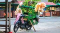 Mobile Vegetable Seller in Manokwari who sells agricultural produce by Manokwari farmers. Royalty Free Stock Photo