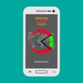 mobile version of the SPEED TEST program is launched on the smartphone screen