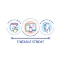 Mobile version of website loop concept icon Royalty Free Stock Photo