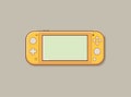 Mobile video console vector illustration. Video game console portable. Creative switch console Royalty Free Stock Photo