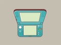 Mobile video console vector illustration. Video game console portable. Creative switch console Royalty Free Stock Photo