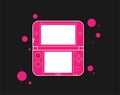 Mobile video console vector illustration. Video game console portable. Creative switch console Royalty Free Stock Photo