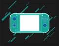 Mobile video console vector illustration. Video game console portable. Creative switch console Royalty Free Stock Photo