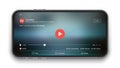 Mobile Video Player Vector UI Concept