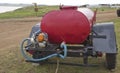 Mobile water barrel on wheels, liquid tank. You can put any inscription on the tank