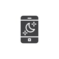 Mobile weather app vector icon