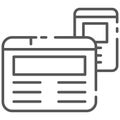 Mobile and web interface development vector icon
