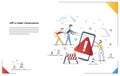 Mobile Website is under construction vector illustration concept Royalty Free Stock Photo