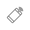 Mobile wifi connection line icon