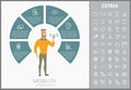 Mobility infographic template, elements and icons. Royalty Free Stock Photo