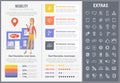 Mobility infographic template, elements and icons. Royalty Free Stock Photo