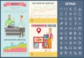 Mobility infographic template, elements and icons. Royalty Free Stock Photo