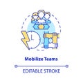 Mobilize teams concept icon