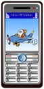 Mobilphone with santa claus Royalty Free Stock Photo