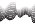 Mobious optical art wave vector background black and white Royalty Free Stock Photo