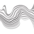 Mobious optical art wave vector background black and white