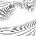 Mobious optical art wave vector background black and white