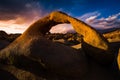 Mobius Arch at Sunset Alabama Hills Royalty Free Stock Photo