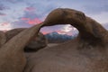 Mobius Arch Sunset Royalty Free Stock Photo