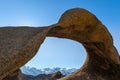 Mobius Natural Arch in Alabama Hills, California Royalty Free Stock Photo