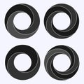 Mobius strip. Circular shape with inverted side.
