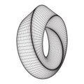 Mobius strip ring sacred geometry Royalty Free Stock Photo