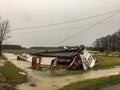 Moble home damaged in a storm