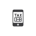 Moblie tax pay vector icon Royalty Free Stock Photo