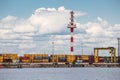 Moby Dik Container-Depot Kronshtadt, Russia Royalty Free Stock Photo