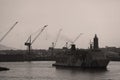 Moby Lines ferry approaching harbour