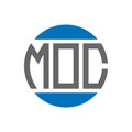 MOC letter logo design on white background. MOC creative initials circle logo concept. MOC letter design