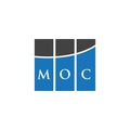 MOC letter logo design on WHITE background. MOC creative initials letter logo concept. MOC letter design.MOC letter logo design on