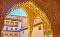 Mocarabe decors of Comares Palace,  Nasrid Palace, Alhambra, Granada, Spain Royalty Free Stock Photo