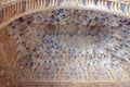 Mocarabes decorated ceiling at Nasrid palace  at the Alhambra in Granada, Andalusia Royalty Free Stock Photo