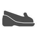 Mocassins solid icon. Shoes vector illustration isolated on white. Footwear glyph style design, designed for web and app