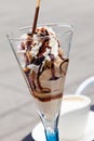 Mocca ice and whipped cream Royalty Free Stock Photo