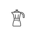 Mocha pot line icon