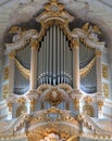 Mock-baroque pipe organ