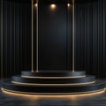 Mock podium for product display, Generative AI