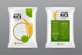 Premium Rice Product Package Mockup vector illustration