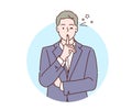 Business man winking and making silence or secret gesture with finger on lips. Expressing communication concept and gossip.