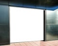 Mock up. Billboard banner, store showcase window, signage mock up display on the wall Royalty Free Stock Photo