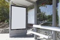 Mock up billboard light box bus shelter . High quality and resolution beautiful photo concept