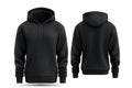 mock up black hoodie on white background. Generative ai Royalty Free Stock Photo