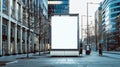 Mock up of blank advertising billboard or light box showcase poster template on city street Royalty Free Stock Photo