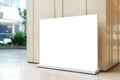 Mock up. Blank billboard, advertising stand in modern shopping mall Royalty Free Stock Photo