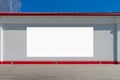 Mock up. Blank billboard outdoors, outdoor advertising board on the wall. Royalty Free Stock Photo